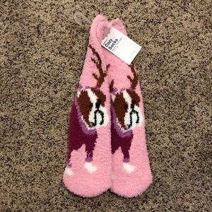 Fuzzy bulldog socks